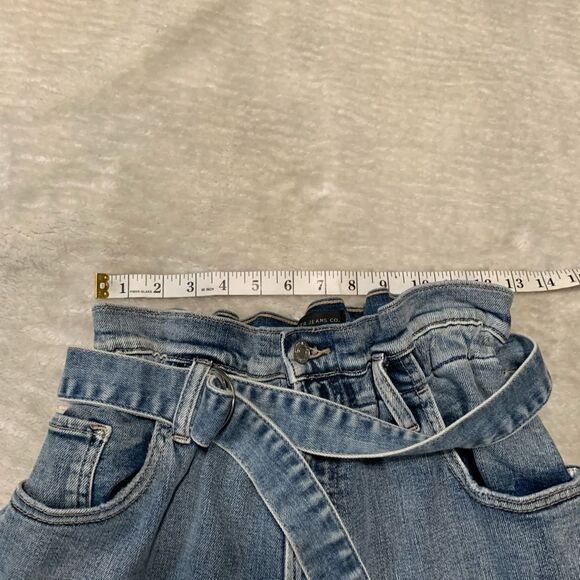 Silver Jeans Co Womens Paper Bag Crop Jeans With Belt Size 28x27 - Picture 6 of 8
